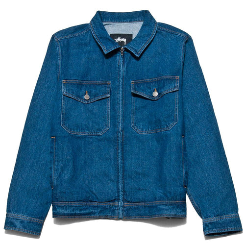 Stüssy Denim Garage Jacket Washed at shoplostfound, front