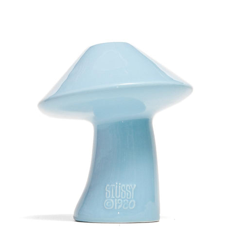 Stüssy Mushroom Ceramic Vase Blue at shoplostfound, front
