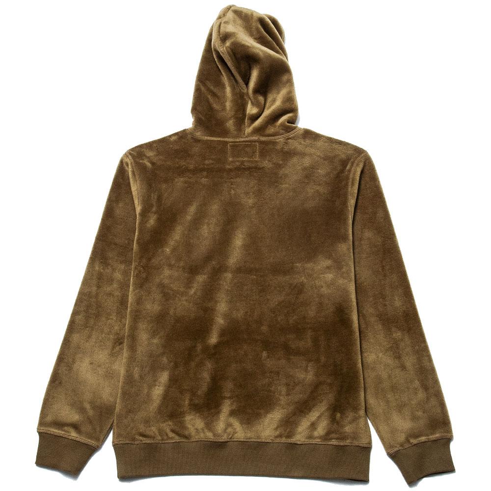 Stüssy Pile Fleece Hood Olive at shoplostfound, back