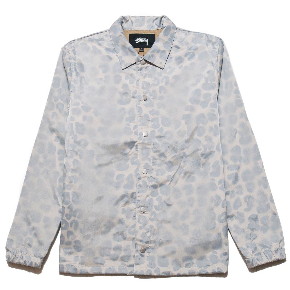 Stüssy Translucent Coach Jacket Leopard at shoplostfound, front
