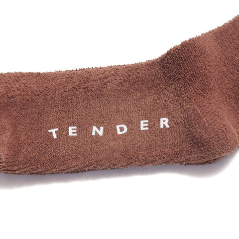 Tender Calf Length Reverse Terry Sock Red Wattle Cotton at shoplostfound, front