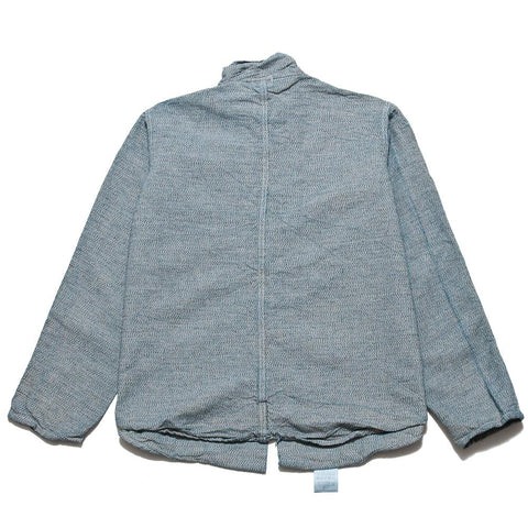 Tender Double Front Butterfly Jacket Rinse Wash Indigo Bicolore Canvas at shoplostfound, front