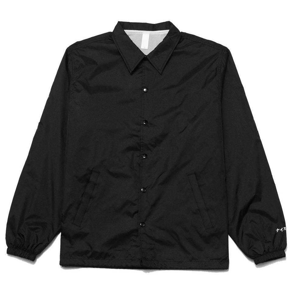 The Foreign Barber Grandpa Coach Jacket Black at shoplostfound, front