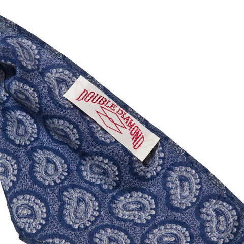 The Real McCoy's Double Diamond Cotton Paisley Scarf Purple MA18014 at shoplostfound, front