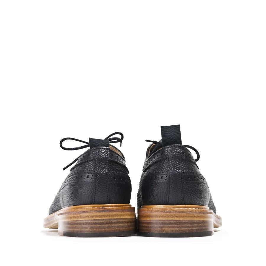 Tricker's * lost & found Richard Longwing All Over Black Scotch Grain Double Leather Sole at shoplostfound in Toronto, back