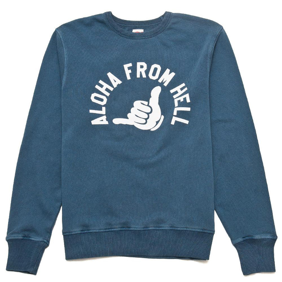 TSPTR Aloha From Hell Sweater Navy at shoplostfound, front