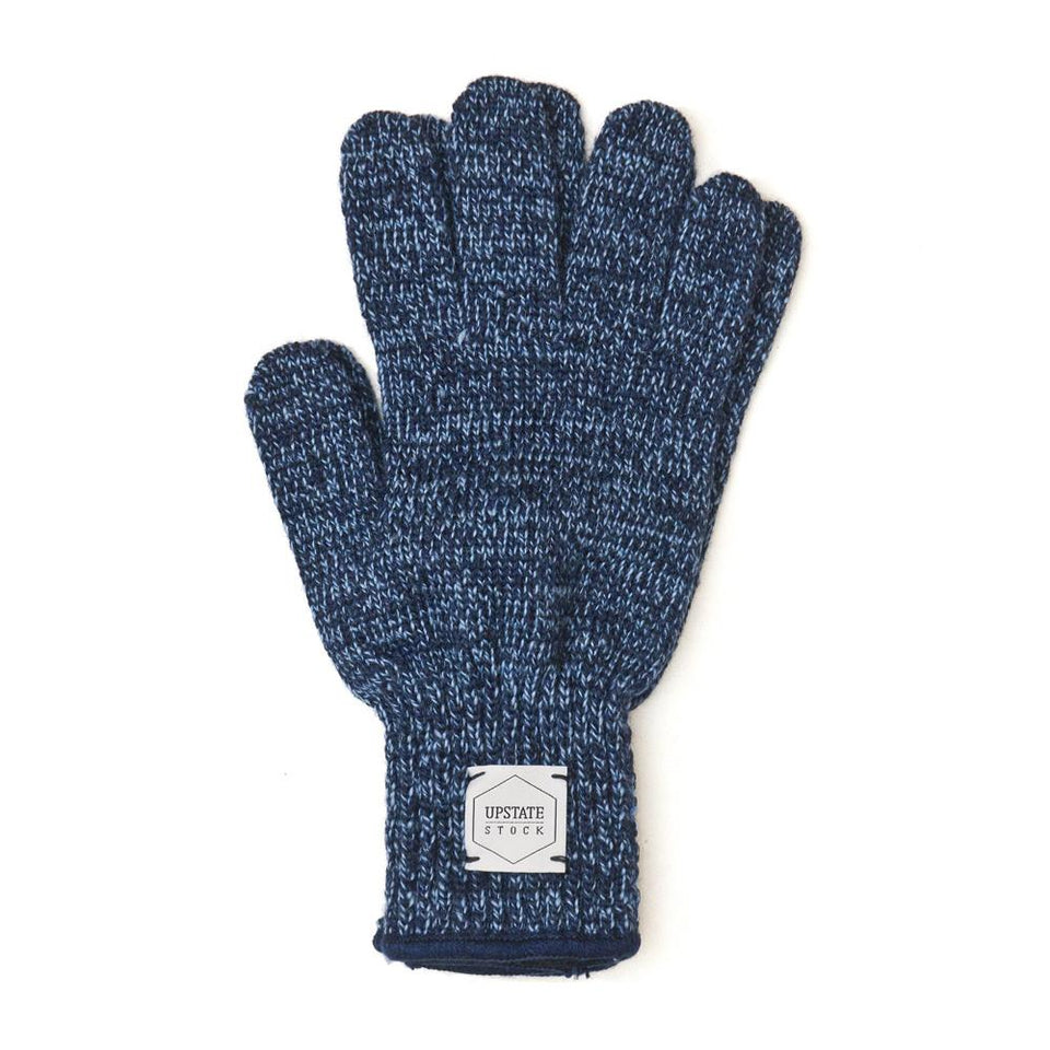 Upstate Stock Ragg Wool Full Finger Gloves in Powder Melange