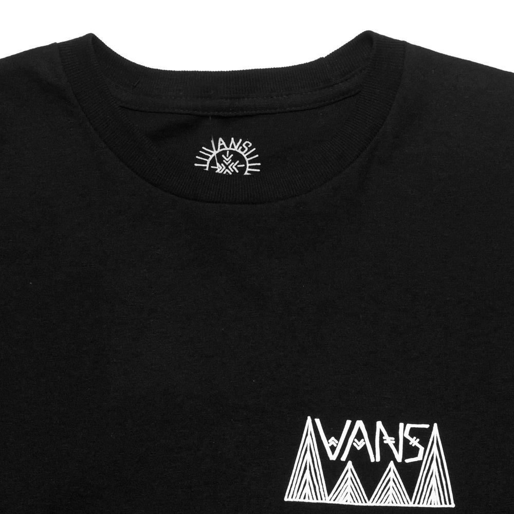 Vans Dakota Mountain L/S Tee Black at shoplostfound, neck