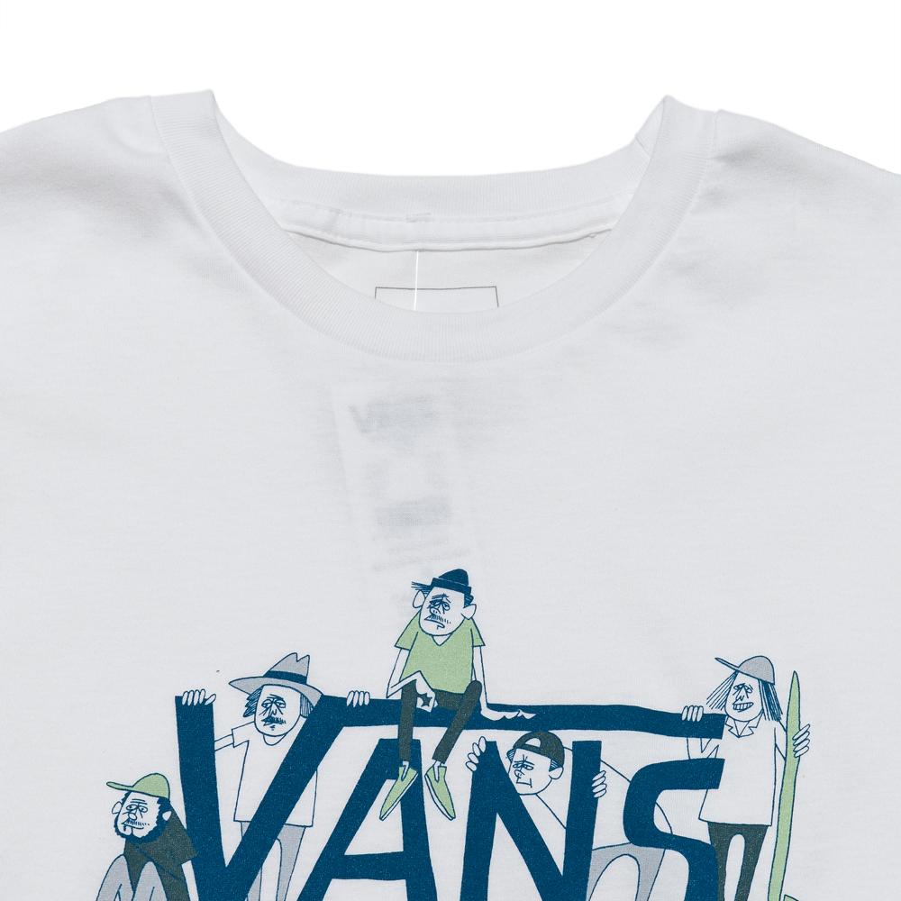 Vans x Yusuke Hanai Yusuke Gang T-Shirt White at shoplostfound, neck