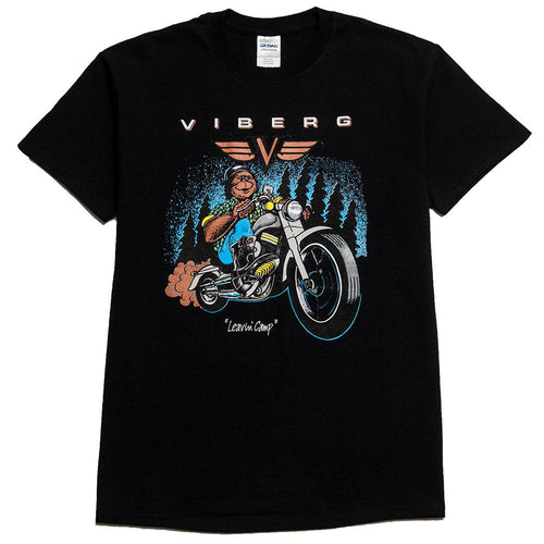 Viberg Leaving Camp T-Shirt Black at shoplostfound, front