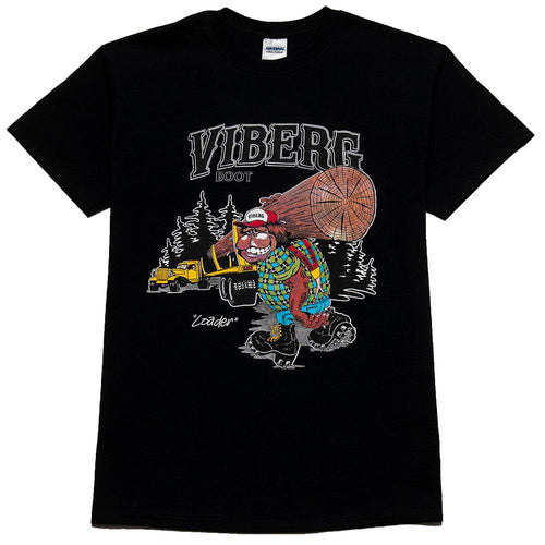 Viberg Loader T-Shirt Black at shoplostfound, front