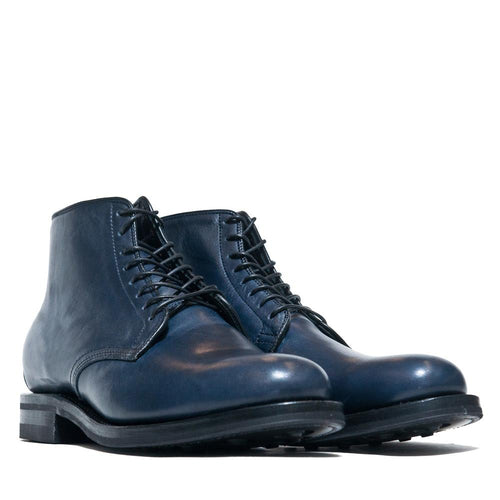 Viberg Navy Horsehide Derby Boot at shoplostfound, 45