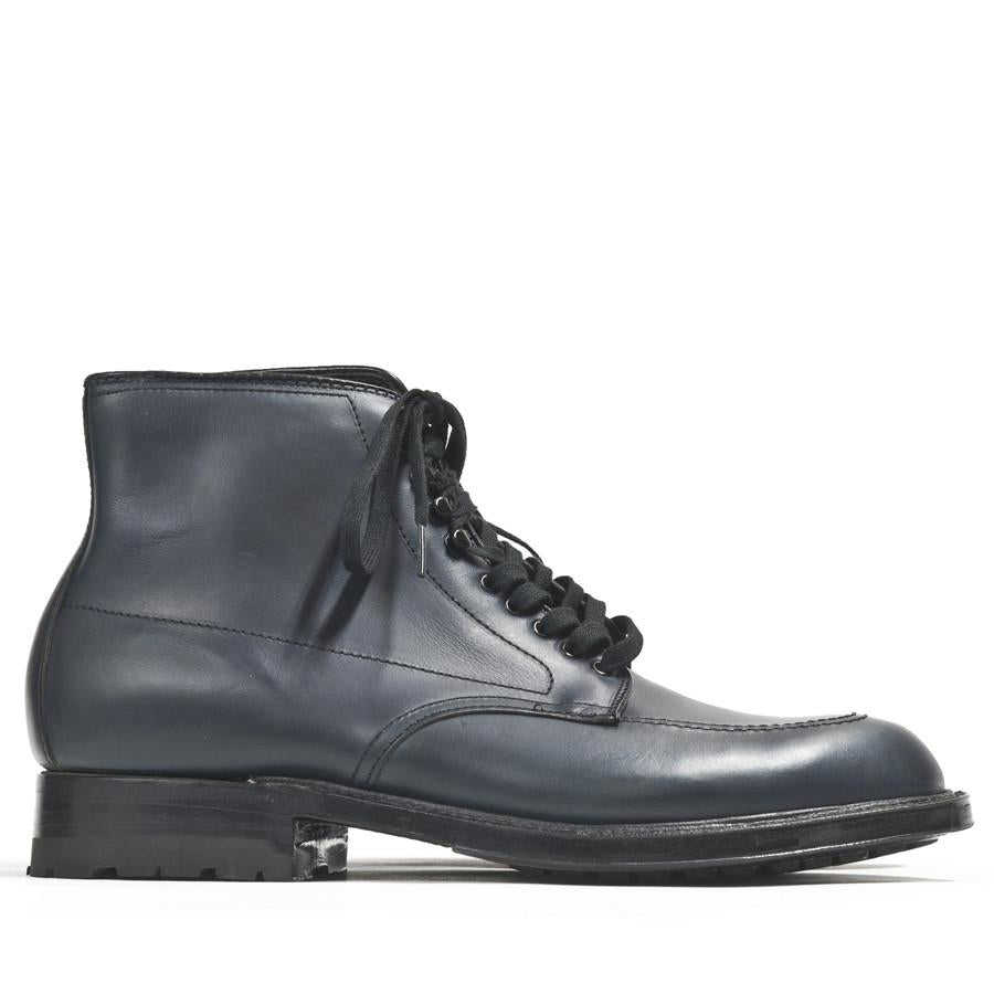 Alden Inside Out Navy Silksport Indy Boot with Black Commando Sole at shoplostfound in Toronto, profile