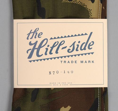 N70-140 - Hungarian Camouflage Print Large Scarf, Olive / Brown