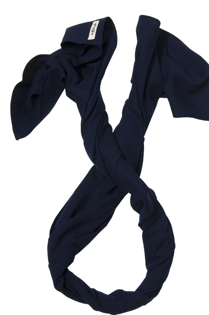 THE HILL-SIDE SC1-183 NEP TWILL FLANNEL LARGE SCARF NAVY