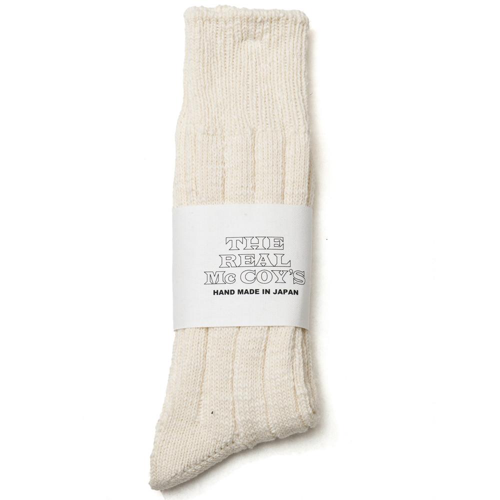The Real McCoy’s MA16022 Country Socks Ecru at shoplostfound in Toronto, folded