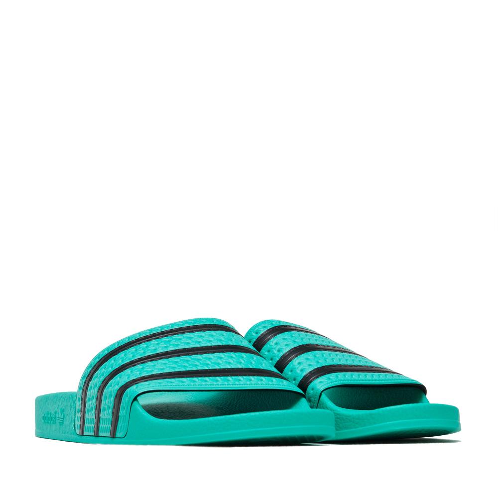 Adidas Originals Adilette Hi-Res Green/Core Black at shoplostfound, 45