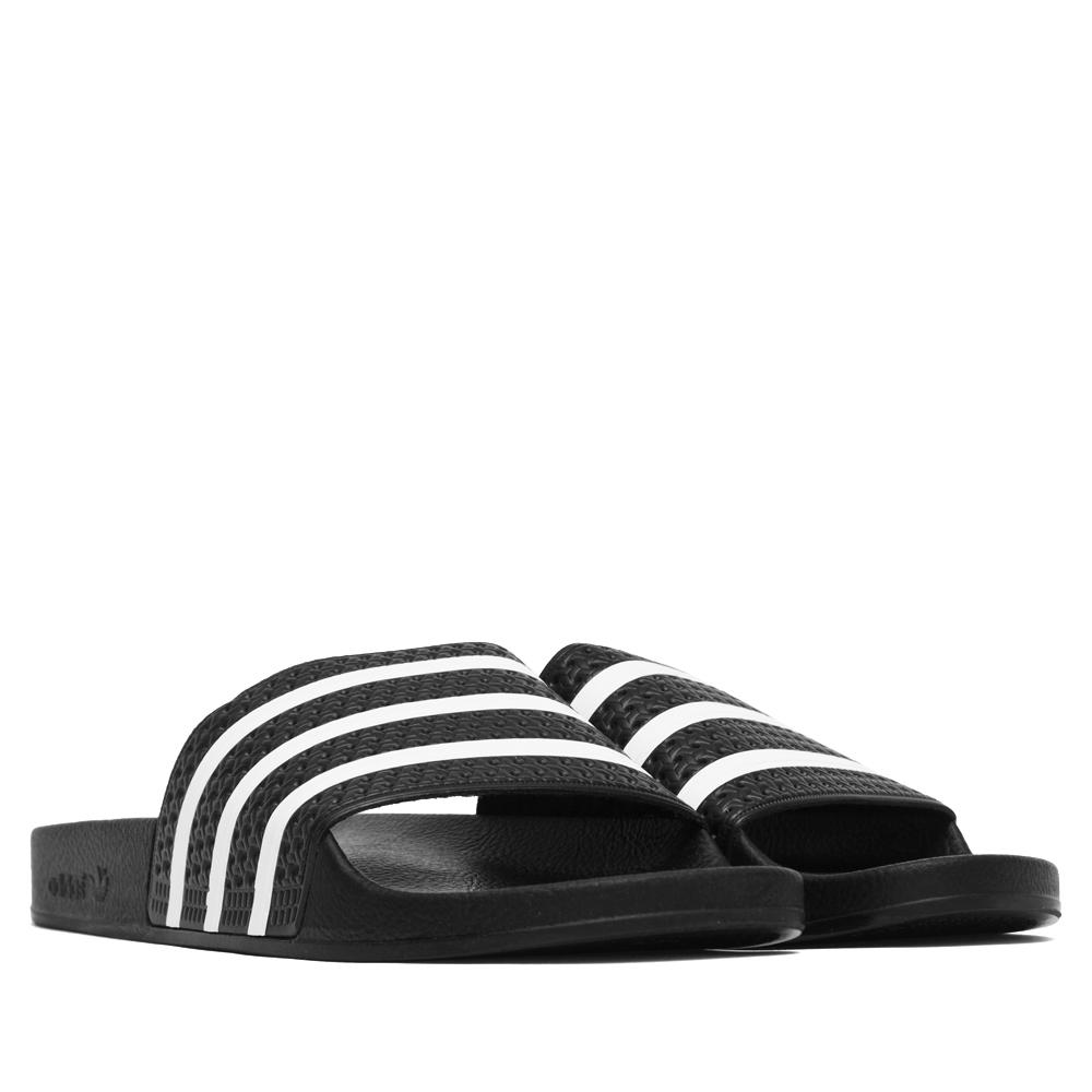 Adidas Originals Adilette Slides Black/White at shoplostfound, 45