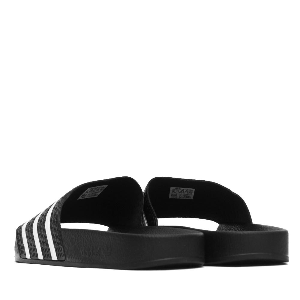 Adidas Originals Adilette Slides Black/White at shoplostfound, back