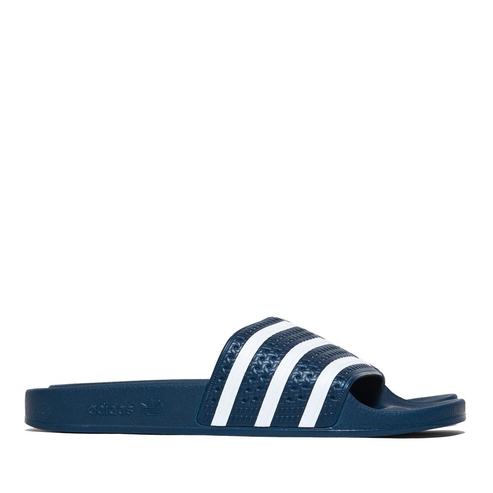 Adidas Originals Adilette Slides Navy at shoplostfound, side