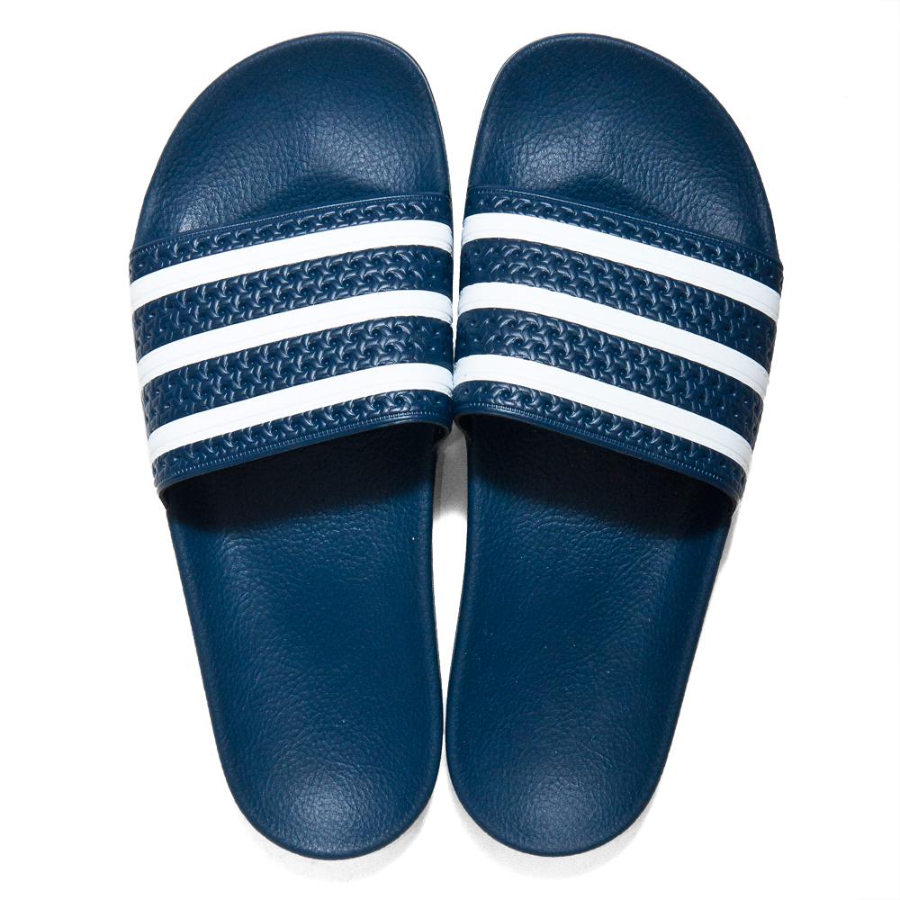 Adidas Originals Adilette Slides Navy at shoplostfound, top