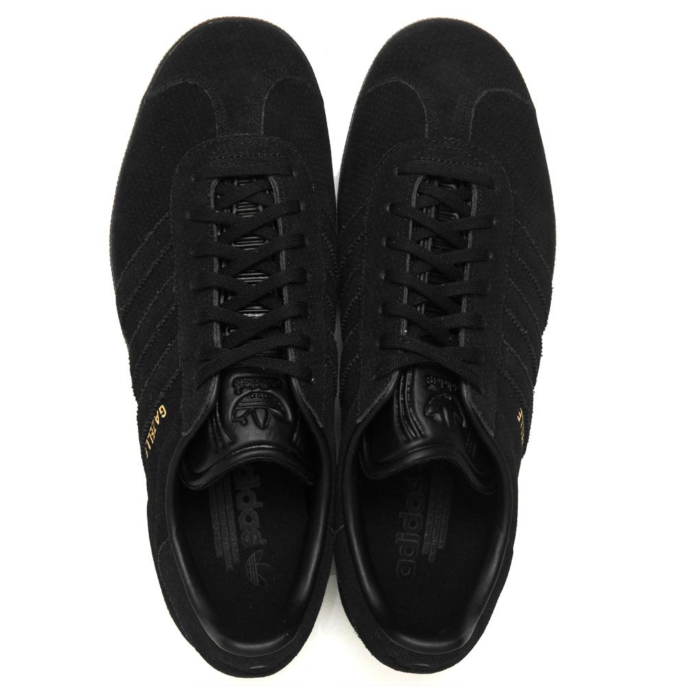 Adidas Originals Gazelle Black/Black at shoplostfound, top