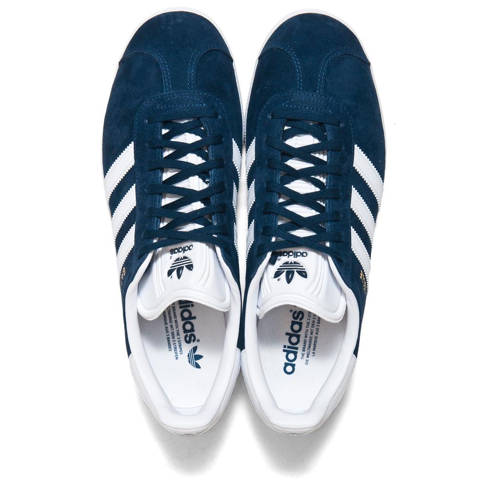 Adidas Originals Gazelle Navy/White at shoplostfound, top