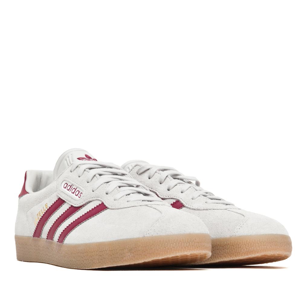 Adidas Originals Gazelle Super Grey One/Mystery Ruby at shoplostfound, 45