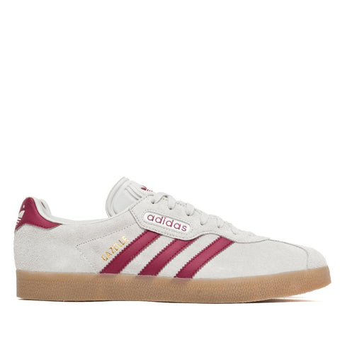 Adidas Originals Gazelle Super Grey One/Mystery Ruby at shoplostfound, 45
