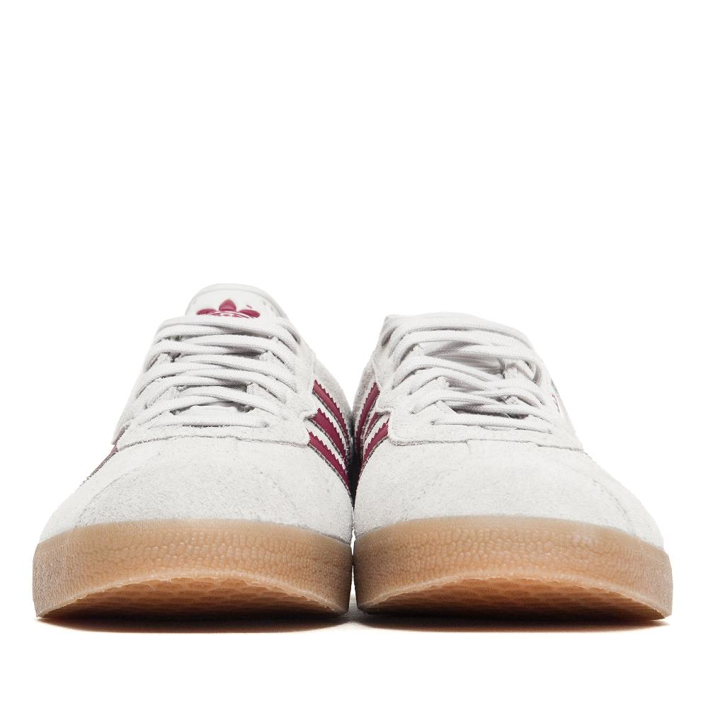 Adidas Originals Gazelle Super Grey One/Mystery Ruby at shoplostfound, front