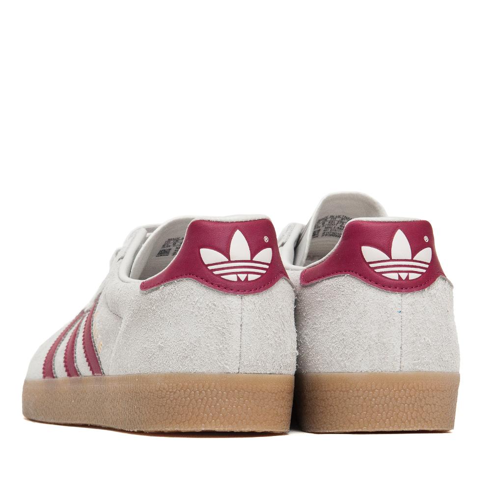 Adidas Originals Gazelle Super Grey One/Mystery Ruby at shoplostfound, back