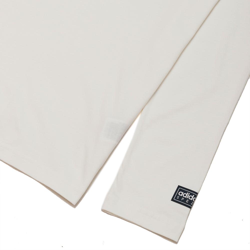 Adidas Originals Long Sleeve Graphic Tee SPZL Off White at shoplostfound, cuff