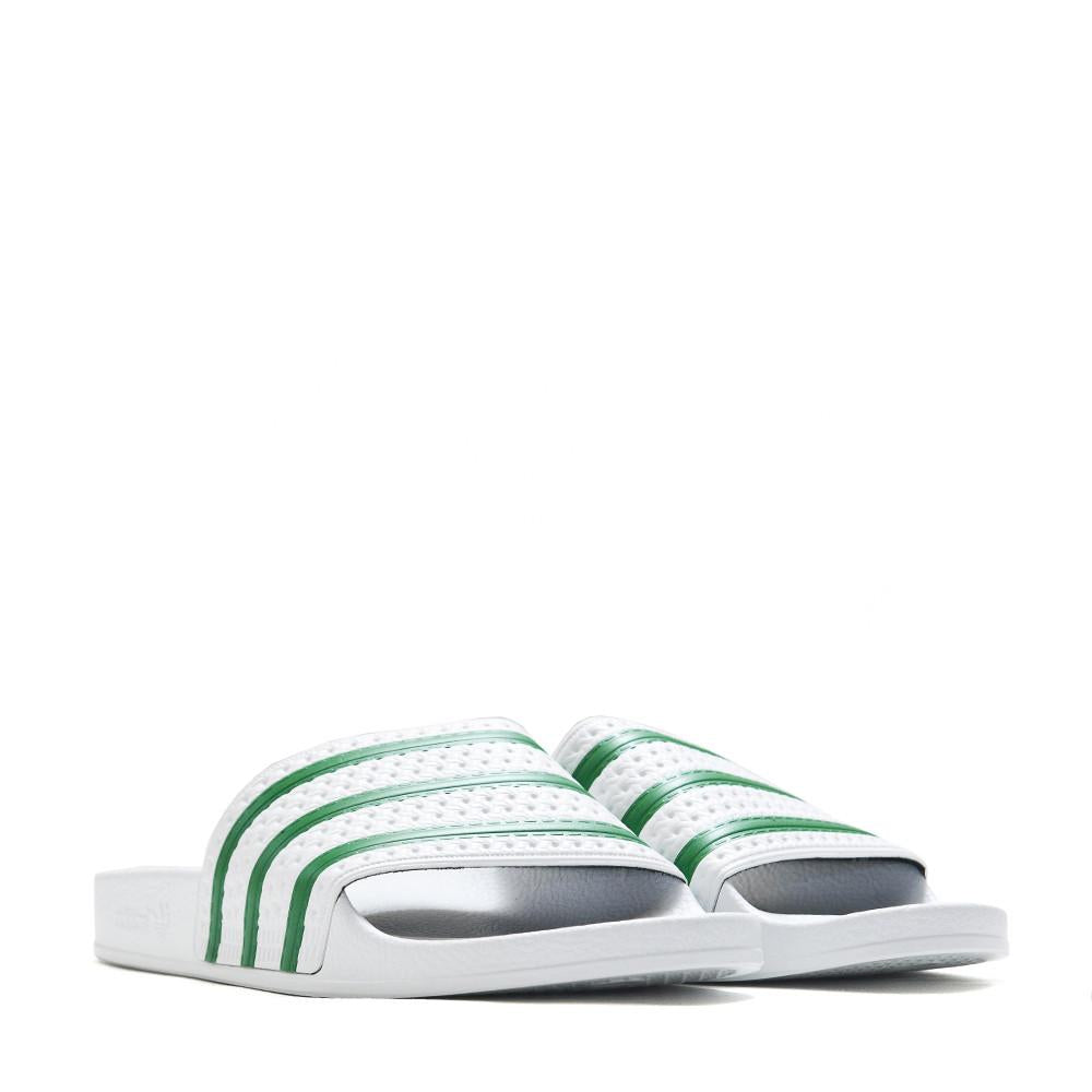 Adidas Originals Adilette White/Green S78678 at shoplostfound in Toronto, product shot