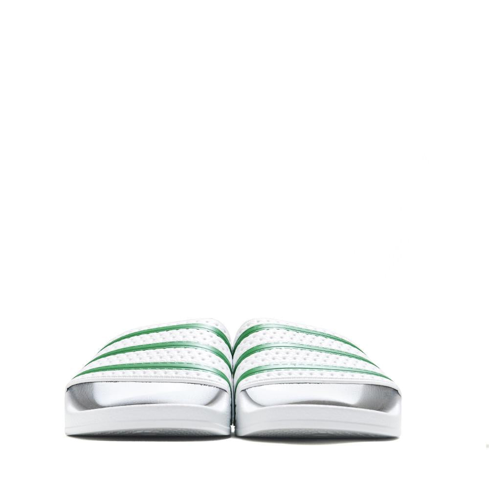 Adidas Originals Adilette White/Green S78678 at shoplostfound in Toronto, front