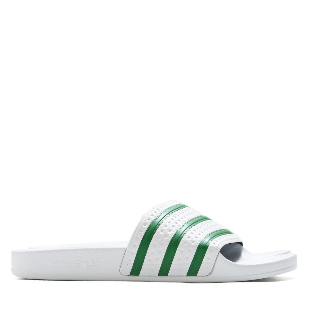 Adidas Originals Adilette White/Green S78678 at shoplostfound in Toronto, profile