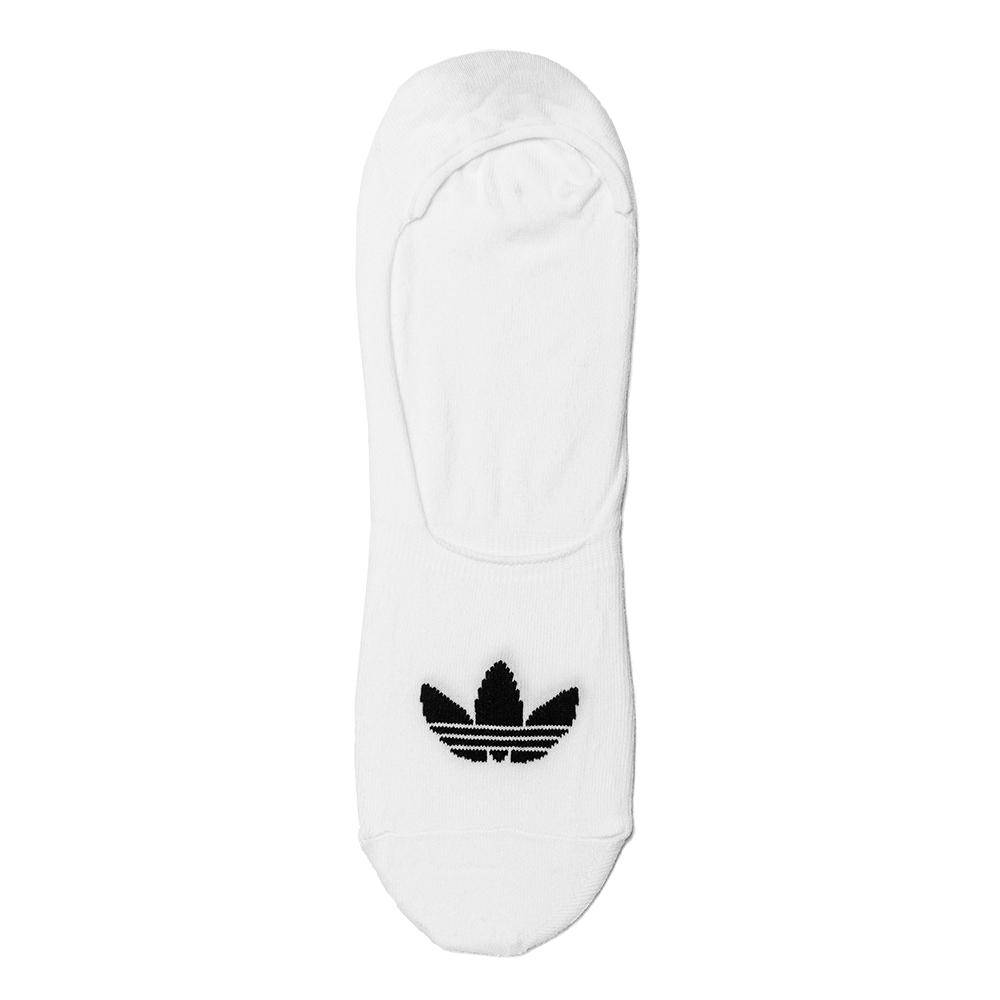 Adidas Originals Low Cut Socks 3 Pairs White/Black at shoplostfound, front