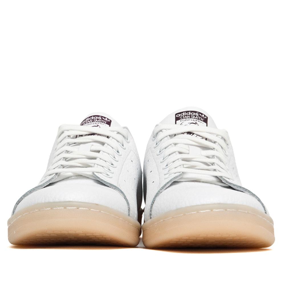 Adidas Originals Stan Smith White/Dark Burdeos at shoplostfound, front