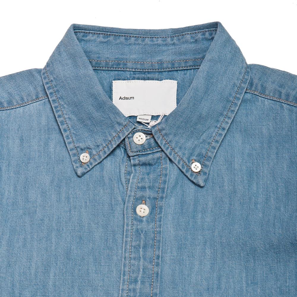 Adsum Premium Button Down Denim at shoplostfound, neck