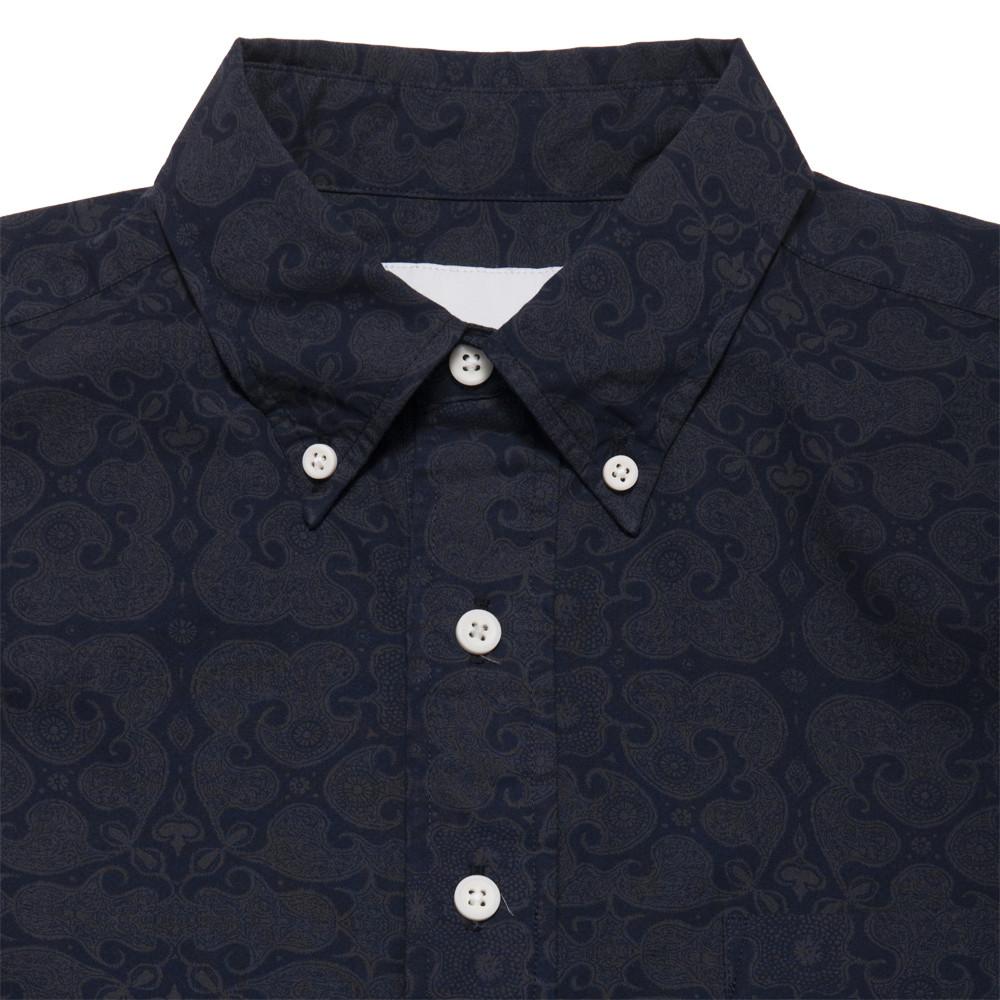 Adsum Shortsleeve BD Popover Paisley at shoplostfound, neck