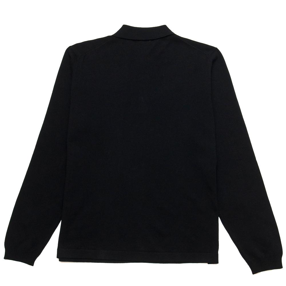 Andersen-Andersen Long Sleeve Polo Black at shoplostfound, back