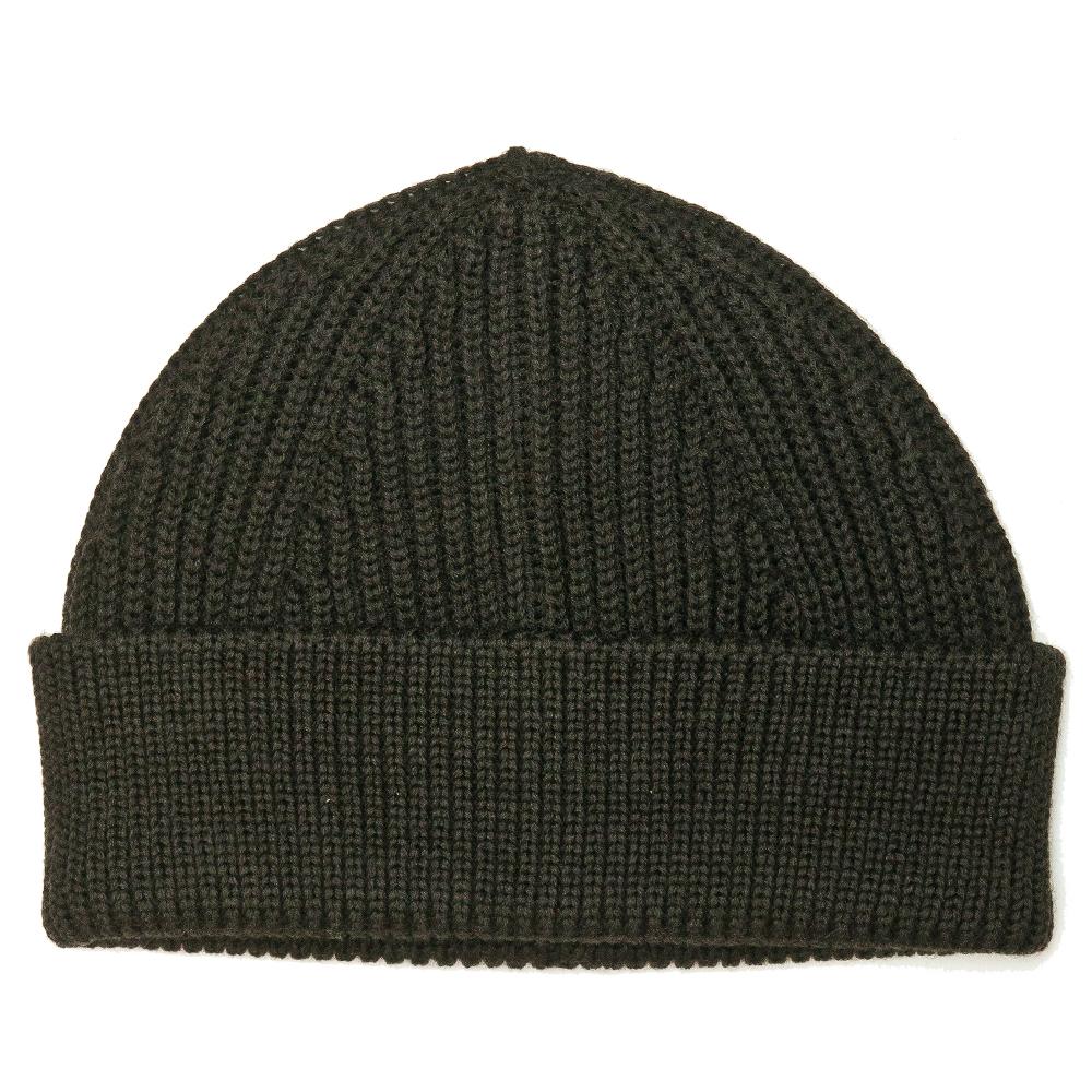 Andersen-Andersen Short Beanie Hunting Green at shoplostfound, 1