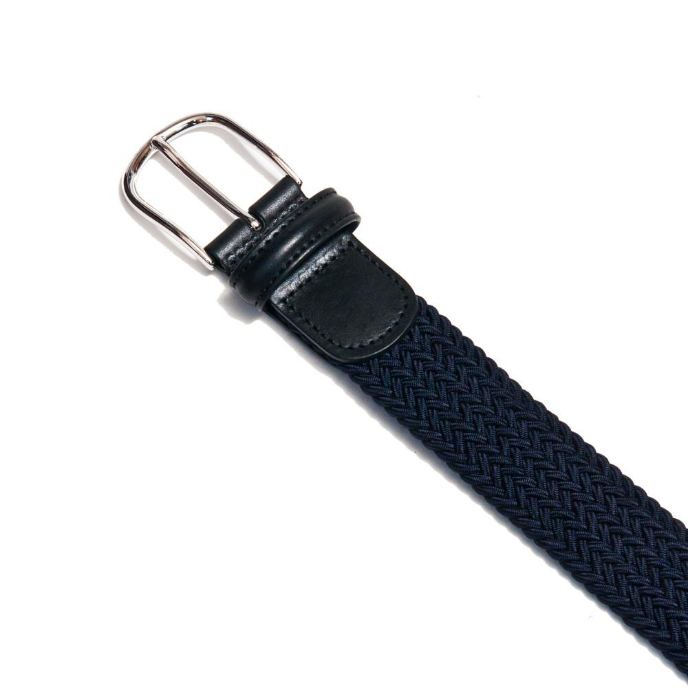 Anderson's Woven Textile Belt Navy/Black at shoplostfound in Toronto, buckle