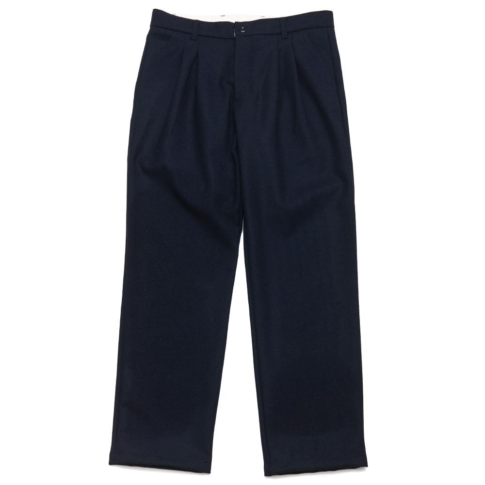Arpenteur Service Pant Wool/Cotton Serge Navy at shoplostfound, front
