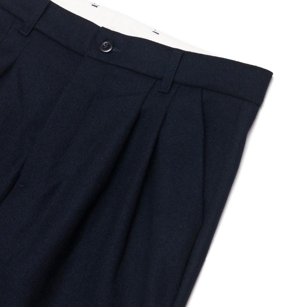 Arpenteur Service Pant Wool/Cotton Serge Navy at shoplostfound, pocket