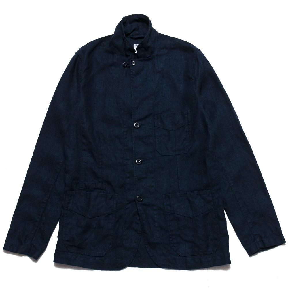 Arpenteur Villafranche Linen Jacket Navy at shoplostfound, front