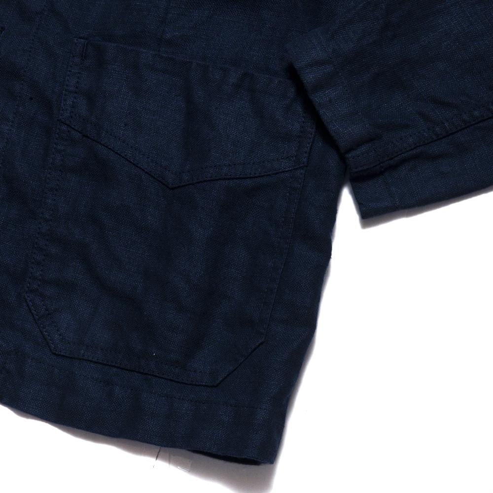 Arpenteur Villafranche Linen Jacket Navy at shoplostfound, detail