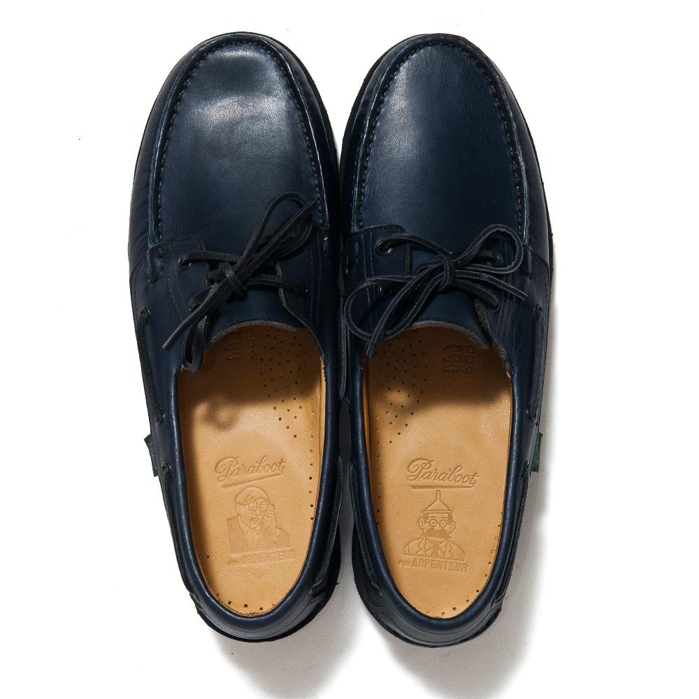 Arpenteur x Paraboot Malo Deck Shoe Nuit Cowhide at shoplostfound, top