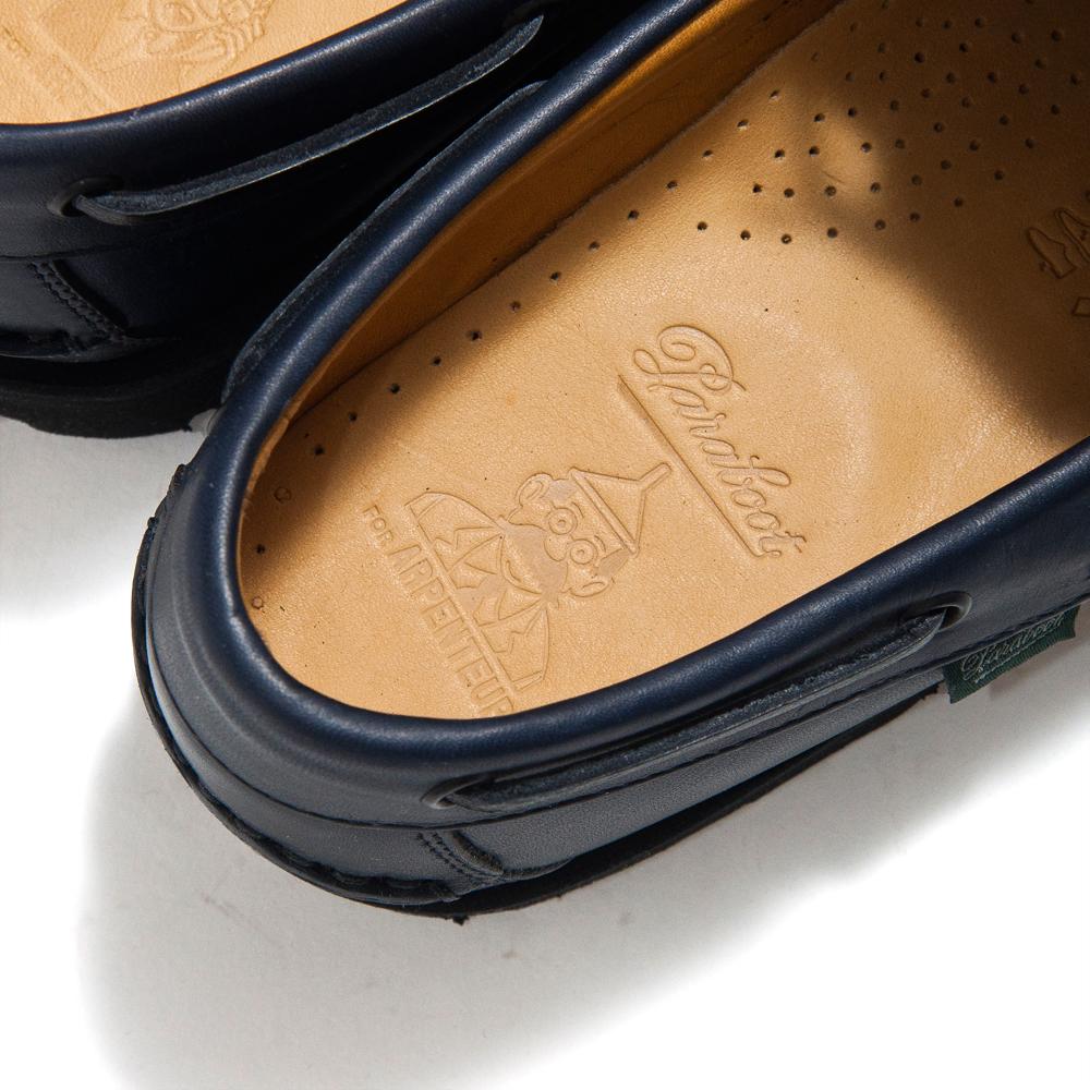 Arpenteur x Paraboot Malo Deck Shoe Nuit Cowhide at shoplostfound, inside