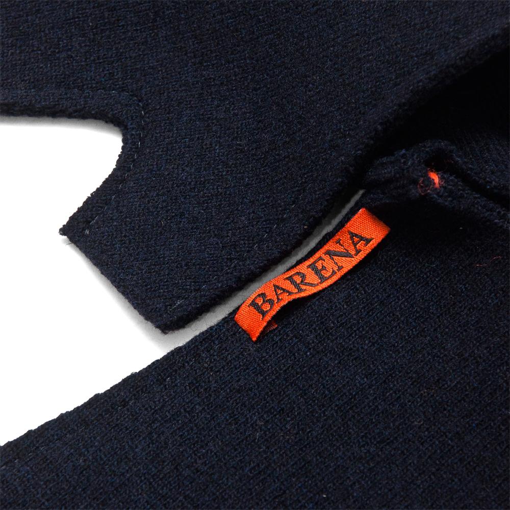 Barena Venezia Fingerless Gloves Navy at shoplostfound, detail