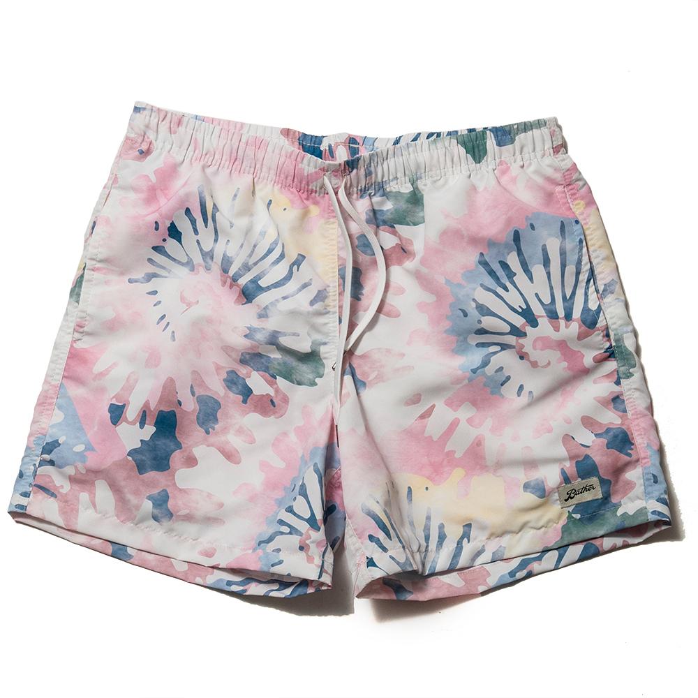 Bather Acid Tie Dye Swim Trunk Multi at shoplostfound, front